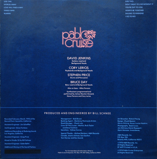Pablo Cruise : Worlds Away (LP, Album, RE, RM, Hal)