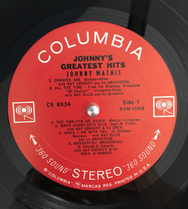 Johnny Mathis : Johnny's Greatest Hits (LP, Comp)