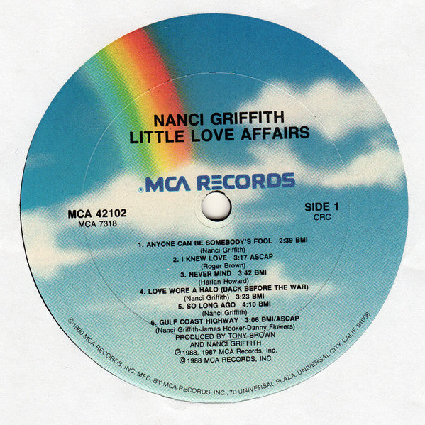 Nanci Griffith : Little Love Affairs (LP, Album, Club, CRC)