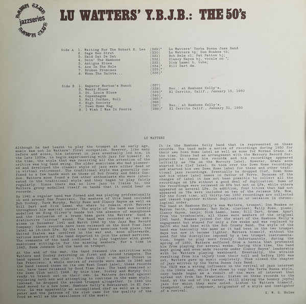 Lu Watters And The Yerba Buena Jazz Band : The 50's Recordings Volume One (LP, Comp)