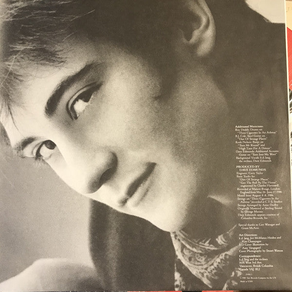 K.D. Lang And The Reclines : Angel With A Lariat (LP, Album, Club, Col)
