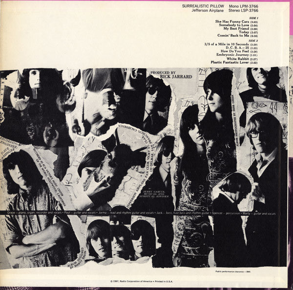 Jefferson Airplane : Surrealistic Pillow (LP, Album, Mono, Hol)