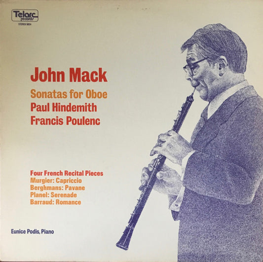 John Mack (2), Eunice Podis : Sonatas For Oboe (LP, Album)