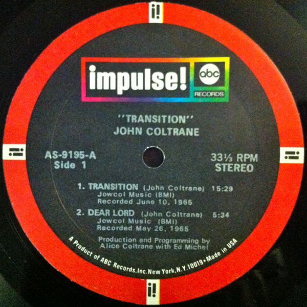 John Coltrane : Transition (LP, Album, Gat)