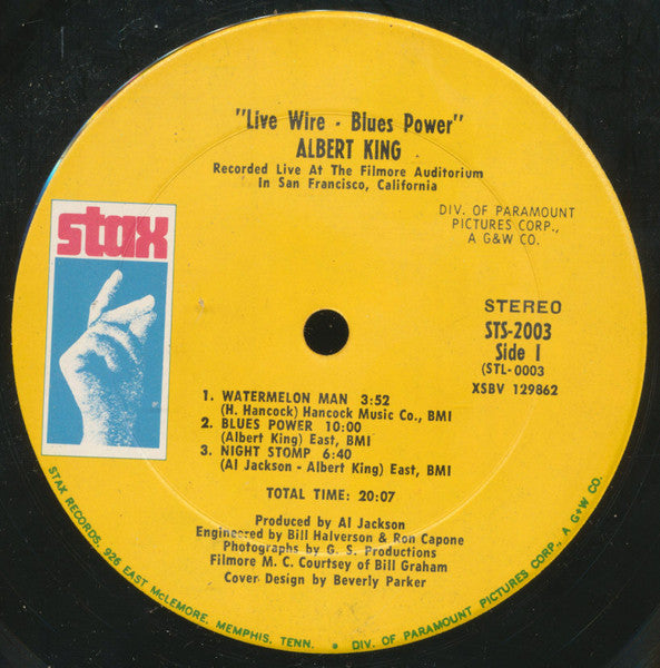 Albert King : Live Wire / Blues Power (LP, Album, Pit)