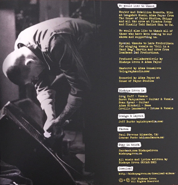 Bishops Green : Pressure (LP, Album, Ltd, RP, Yel)