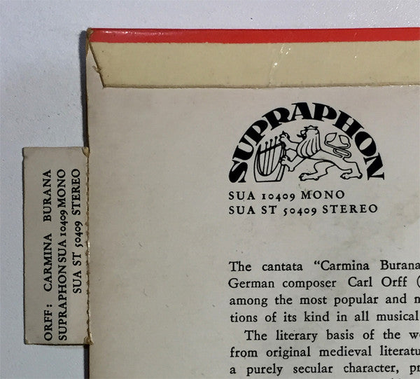 Carl Orff : Carmina Burana (LP, RP)