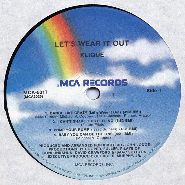 Klique : Let's Wear It Out! (LP, Album, Pin)