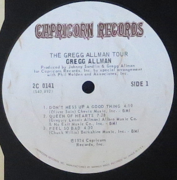 Gregg Allman With Cowboy (6) / Boyer* & Talton* : The Gregg Allman Tour  (2xLP, Album, Ter)