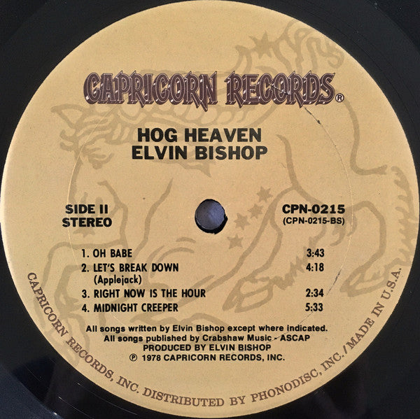 Elvin Bishop : Hog Heaven (LP, Album, Ter)