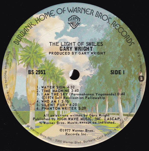 Gary Wright : The Light Of Smiles (LP, Album, San)