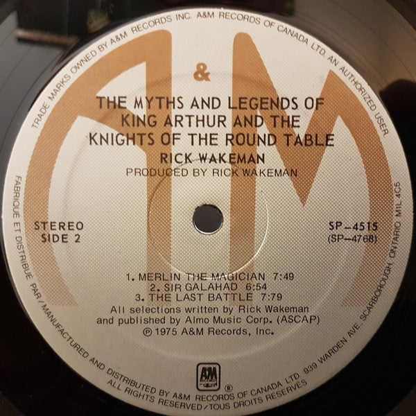 Rick Wakeman : The Myths And Legends Of King Arthur And The Knights Of The Round Table (LP, Album, Gat)