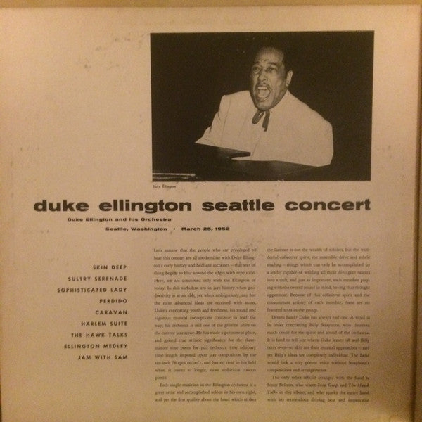 Duke Ellington & His Orchestra* : Seattle Concert (LP, Album, Gat)
