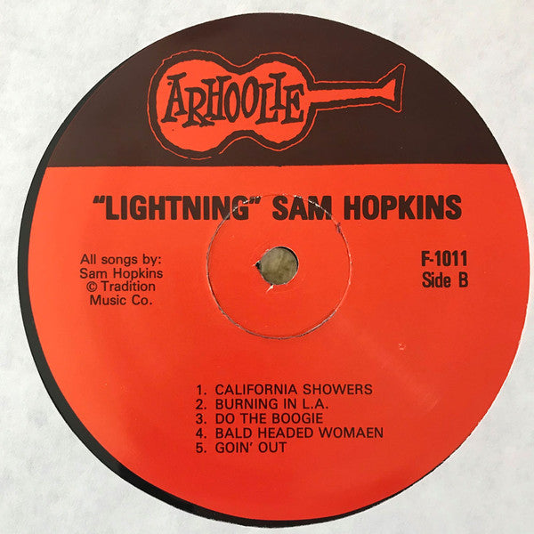 Lightnin' Hopkins : Lightnin' Sam Hopkins (LP, Album, RE)