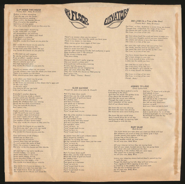 13th Floor Elevators : Easter Everywhere (LP, Album, "Po)