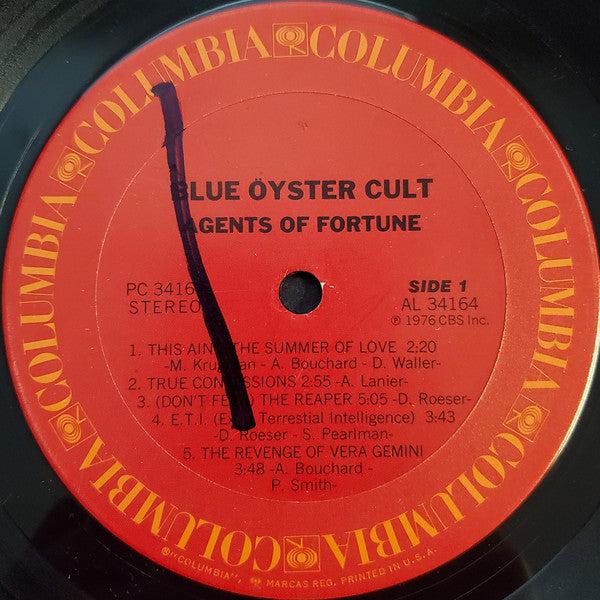 Blue Öyster Cult : Agents Of Fortune (LP, Album, Gat)
