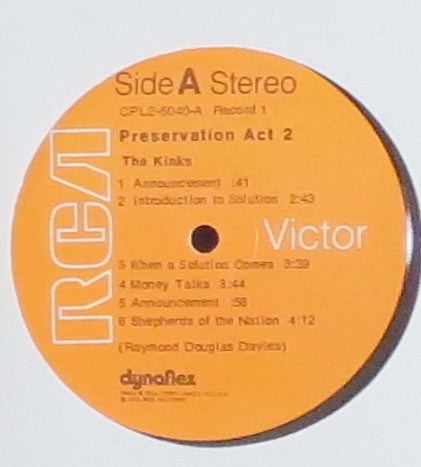 The Kinks : Preservation Act 2 (2xLP, Album, Ind)