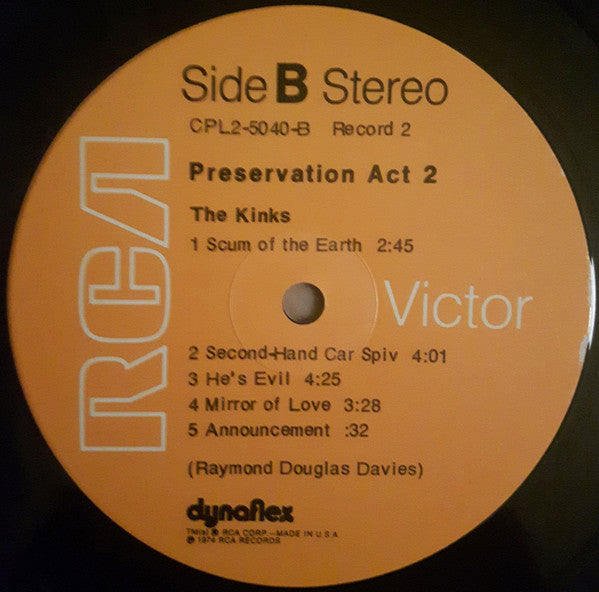 The Kinks : Preservation Act 2 (2xLP, Album, Ind)