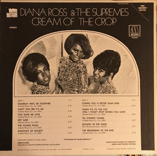 The Supremes : Cream Of The Crop (LP, Album)
