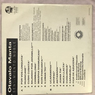 Otavalo Manta : Sentimiento Noble (LP, Album)