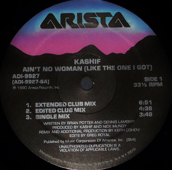 Kashif : Ain't No Woman (Like The One I Got) (Remix) (12")