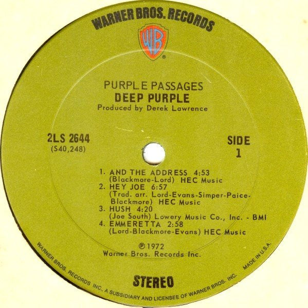 Deep Purple : Purple Passages (2xLP, Comp)