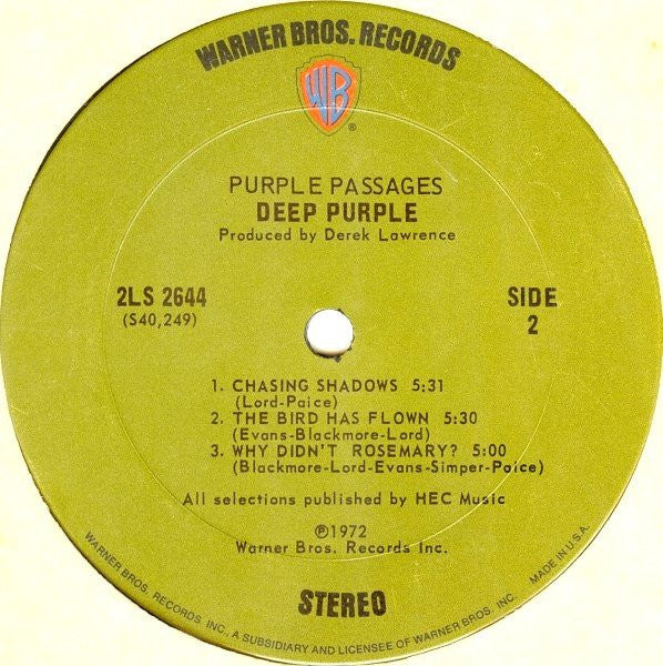 Deep Purple : Purple Passages (2xLP, Comp)