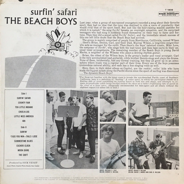 The Beach Boys : Surfin' Safari (LP, Album, Mono, Los)
