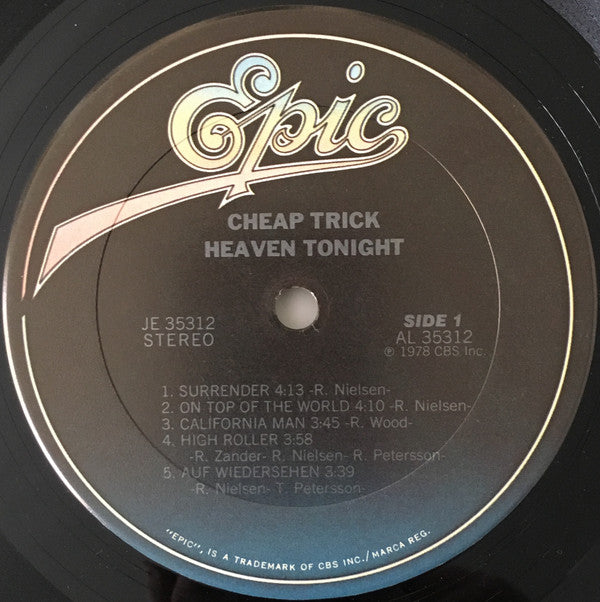 Cheap Trick : Heaven Tonight (LP, Album, RP, Ter)