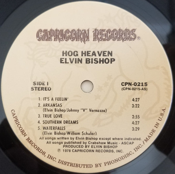 Elvin Bishop : Hog Heaven (LP, Album, San)