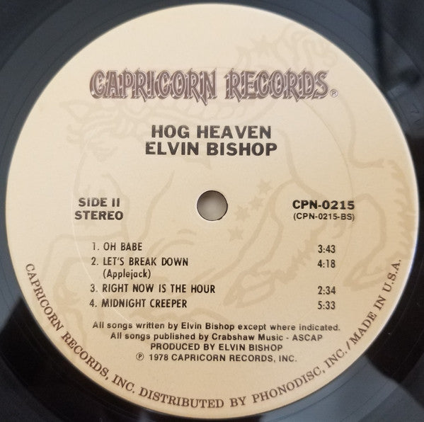 Elvin Bishop : Hog Heaven (LP, Album, San)