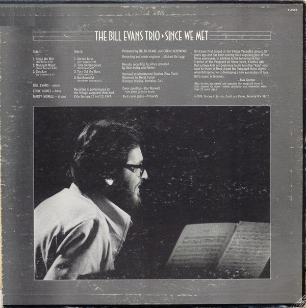 The Bill Evans Trio : Since We Met (LP, Album)