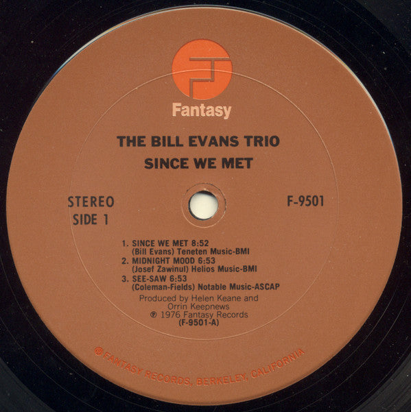 The Bill Evans Trio : Since We Met (LP, Album)