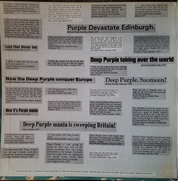 Deep Purple : Who Do We Think We Are! (LP, Album, RE, Ter)