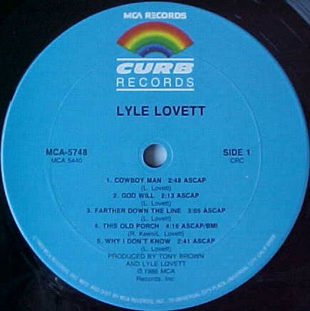 Lyle Lovett : Lyle Lovett (LP, Album, Club)