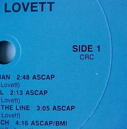 Lyle Lovett : Lyle Lovett (LP, Album, Club)