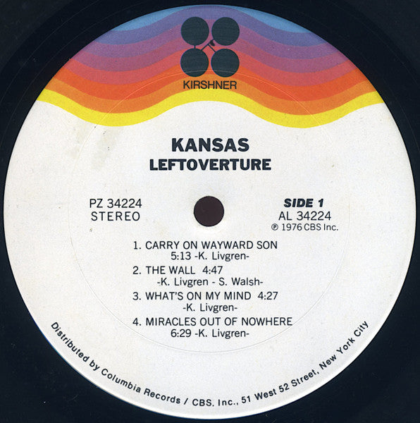 Kansas (2) : Leftoverture (LP, Album, San)