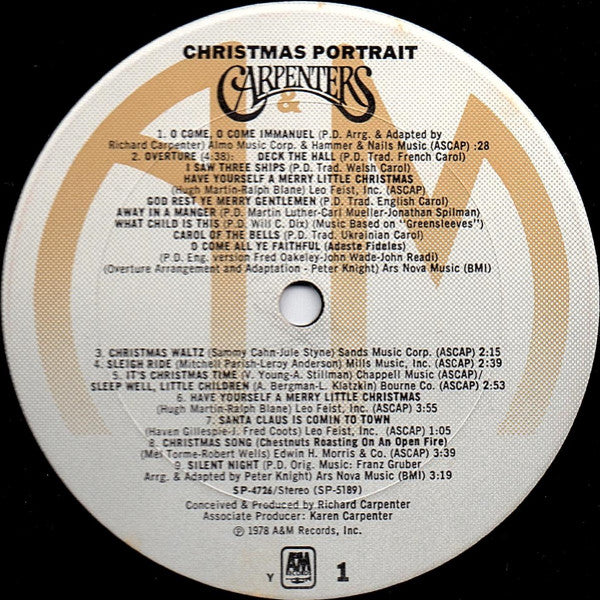 Carpenters : Christmas Portrait (LP, Album, "Y")