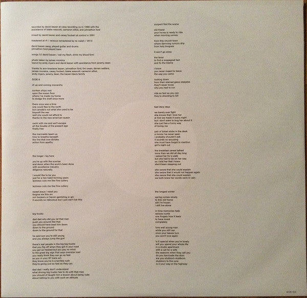 Pedro The Lion : It's Hard To Find A Friend (LP, Album, RE, RM)