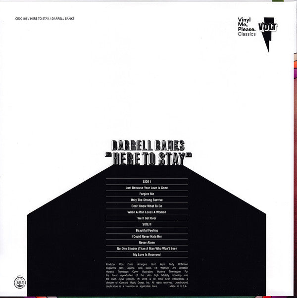 Darrell Banks : Here To Stay (LP, Album, Club, RE, RM, 180)
