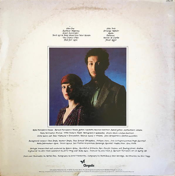 Richard & Linda Thompson : First Light (LP, Album, San)
