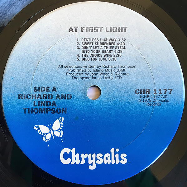 Richard & Linda Thompson : First Light (LP, Album, San)