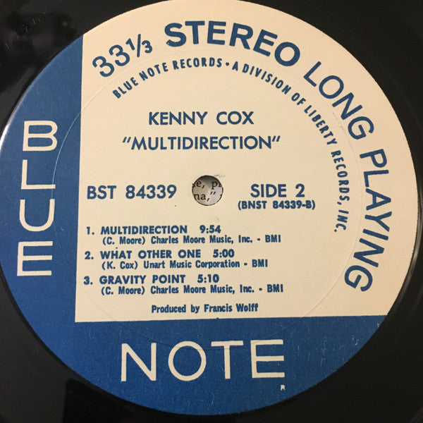 Kenny Cox And The Contemporary Jazz Quintet (2) : Multidirection (LP, Album)