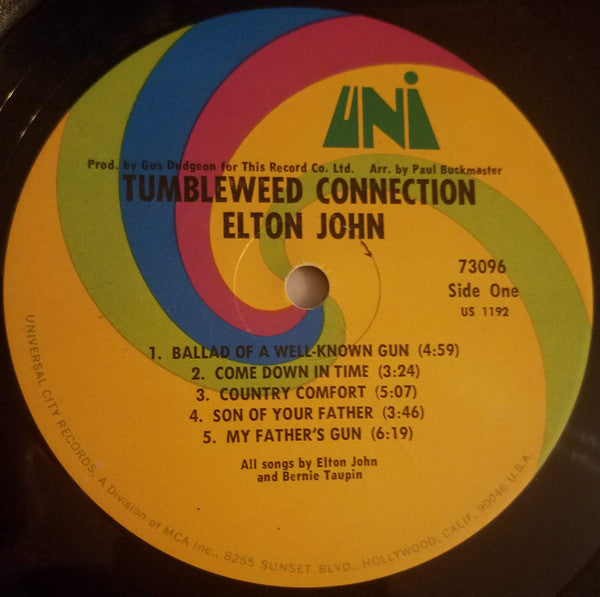 Elton John : Tumbleweed Connection (LP, Album, Tex)