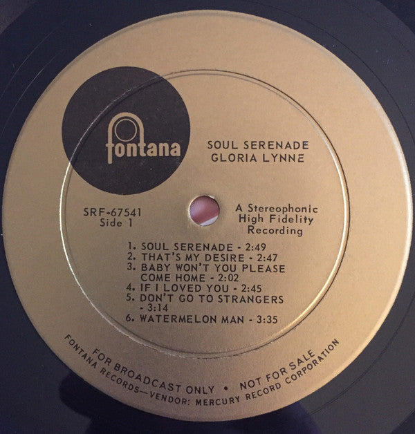 Gloria Lynne : Soul Serenade (LP, Album, Promo)