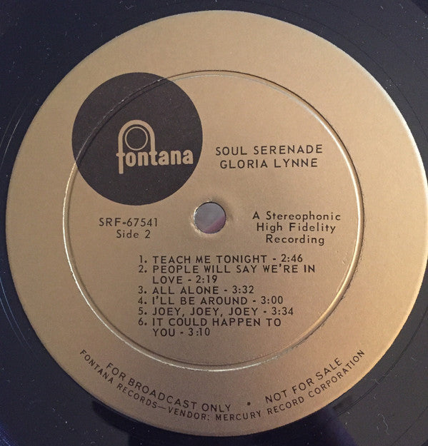 Gloria Lynne : Soul Serenade (LP, Album, Promo)