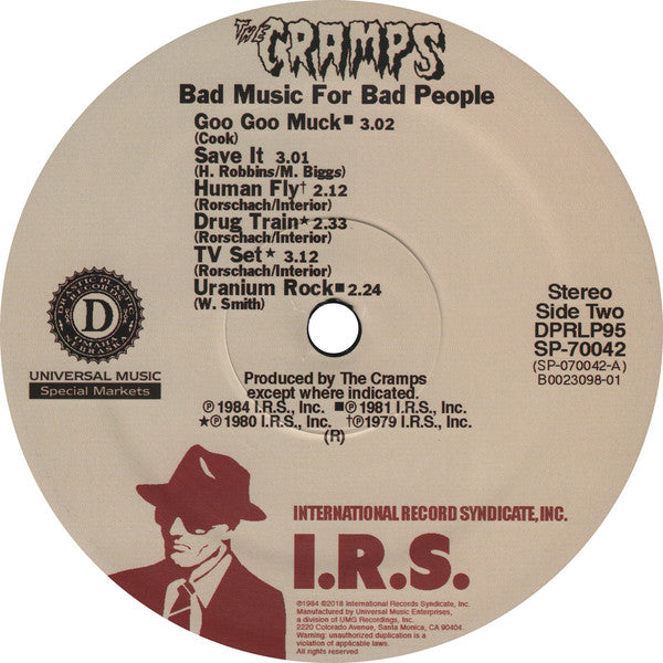 The Cramps : Bad Music For Bad People (LP, Comp, RE, 150)