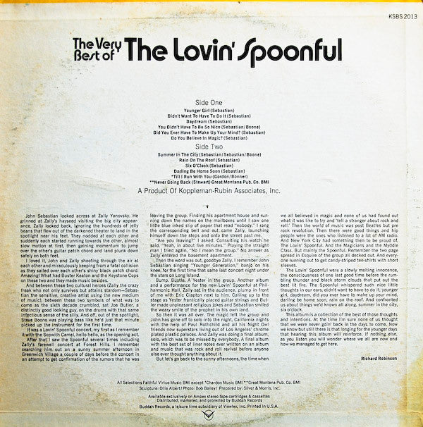 The Lovin' Spoonful : The Very Best Of The Lovin' Spoonful (LP, Comp, RE)