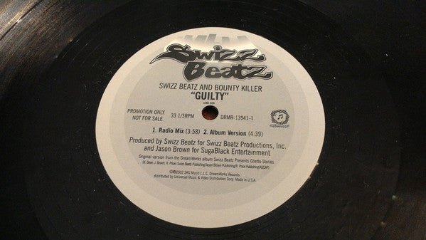 Swizz Beatz Feat. Bounty Killer : Guilty (12", Promo)