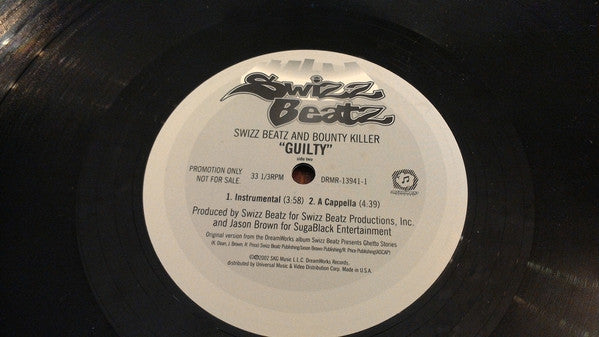 Swizz Beatz Feat. Bounty Killer : Guilty (12", Promo)